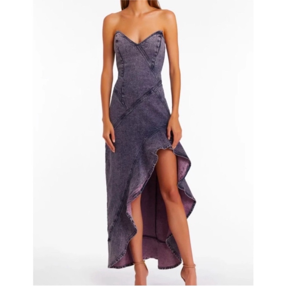 Amanda Uprichard Symone Sweetheart Dress in Acid Pink